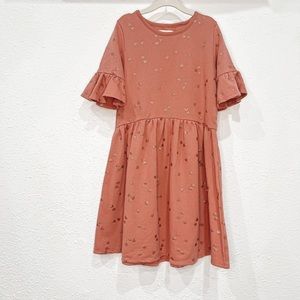 Nordstrom Tucker and Tate Mauve Pink Heart Short Sleeve Dress Girls 8